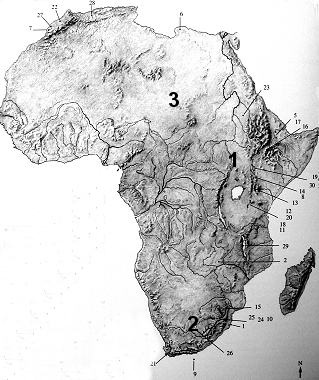 Finding places of hominid fossils in Africa