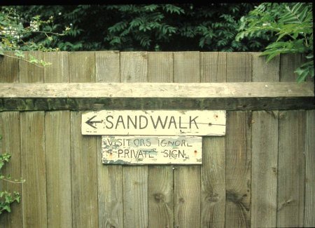 Signpost to the Sandwalk