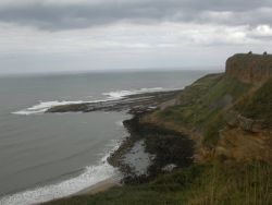 Cayton Bay: the site emerges out of the water