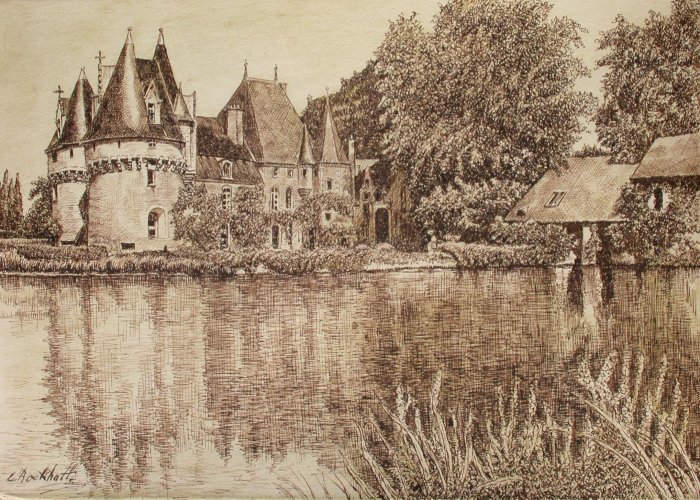 Bazouge/Sarthe. Chateau au bord du Loir